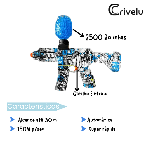 Arma de Gel Crivu + Óculos e 2000 bolinhas